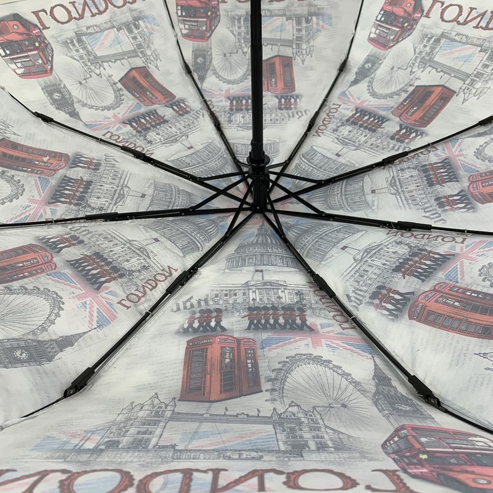 Женский облегченный складной зонт-автомат с изображением Лондона / London, 2F/shtorm-3  2F/shtorm-3 фото | ANANASKO
