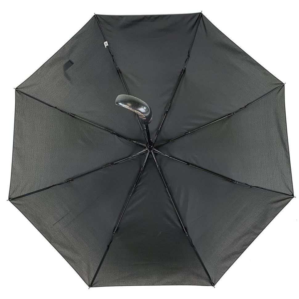 Чоловіча складана парасоля з ручкою напівгачок від Flagman, антивітер, чорний, F-710-1  F-710-1 фото | ANANASKO