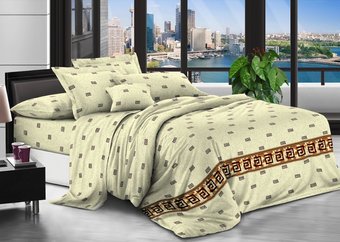 Комплект постельного белья двуспальный Бязь Полиэстер Ananasko 85359 90 ниток/см² за 420 грн