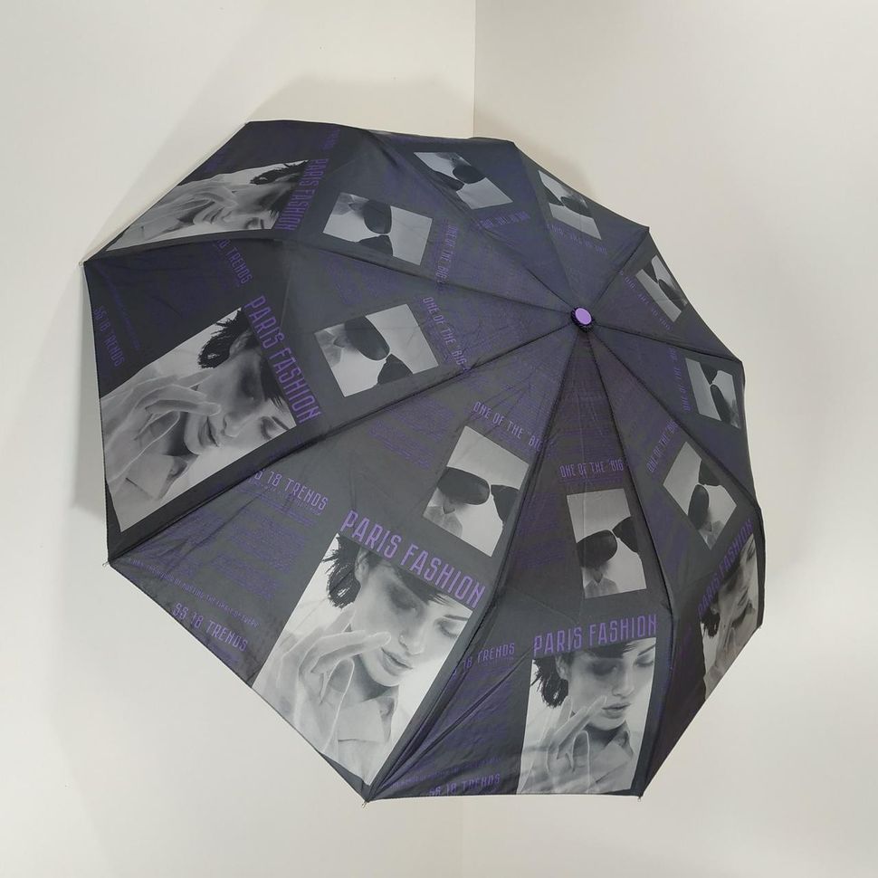 Жіночий напівавтомат зонт "Elegant" на 9 спиць від фірми "Max", фіолетовий, 723-6  723-6 фото | ANANASKO