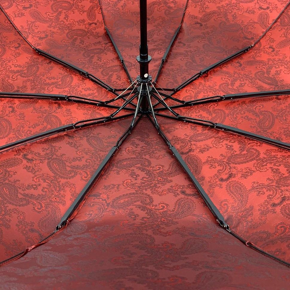 Жіноча парасоля-автомат з жакардовим куполом "хамелеон" від Flagman, бордовий, 514-2  514-2 фото | ANANASKO