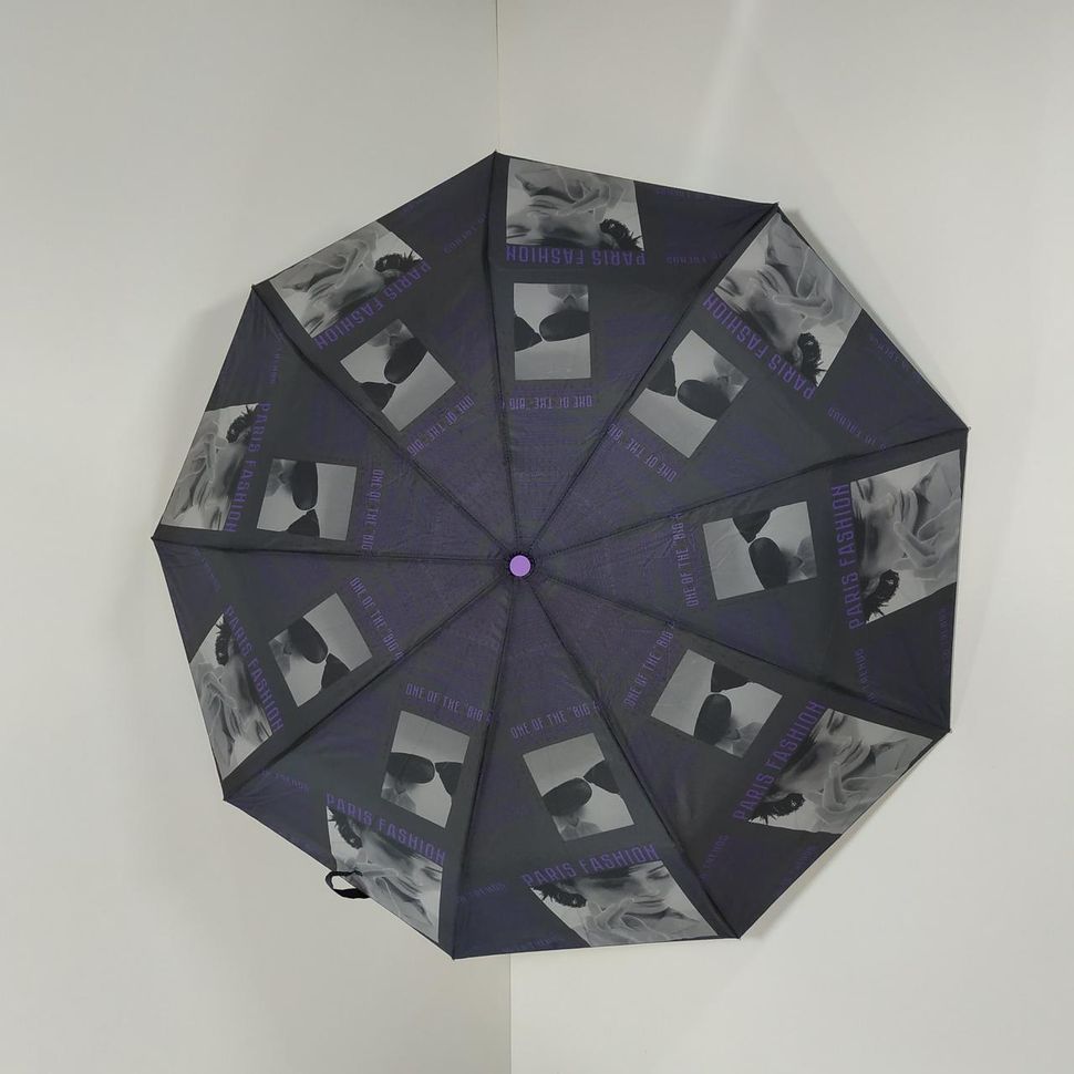 Женский зонт полуавтомат "Elegant" на 9 спиц от фирмы "Max", фиолетовый, 723-6  723-6 фото | ANANASKO