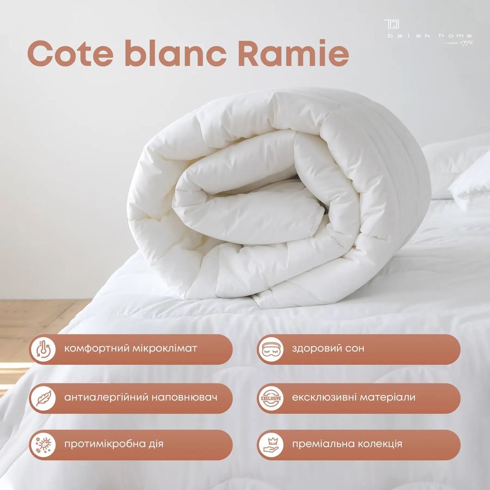 Одеяло всесезонное полуторное 150х210 COTE BLANK RAMIE ТЕП 1-00178 300 г/м² 1-00178 фото | ANANASKO